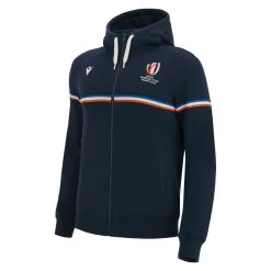 Wales Rugby World Cup 2023 Macron Mens Full Zip Hoodie - Navy -Rugby Apparel 57127245