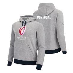 Portugal Rugby World Cup 2023 Macron Mens Pullover Hoodie - Grey
