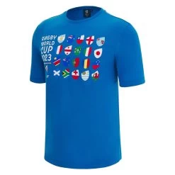 Rugby World Cup 2023 Macron Mens Flags T-Shirt - Royal Blue
