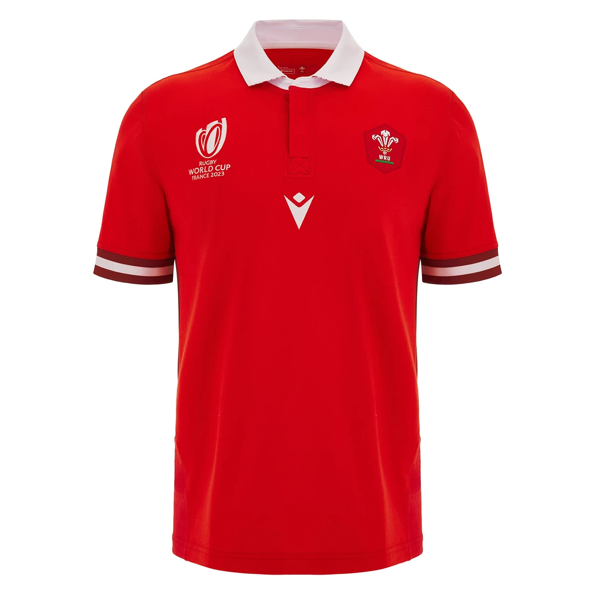 MACRON Wales Mens Rugby World Cup 2023 Classic Home Shirt -Short Sleeve 3 MACRON Wales Mens Rugby World Cup 2023 Classic Home Shirt -Short Sleeve