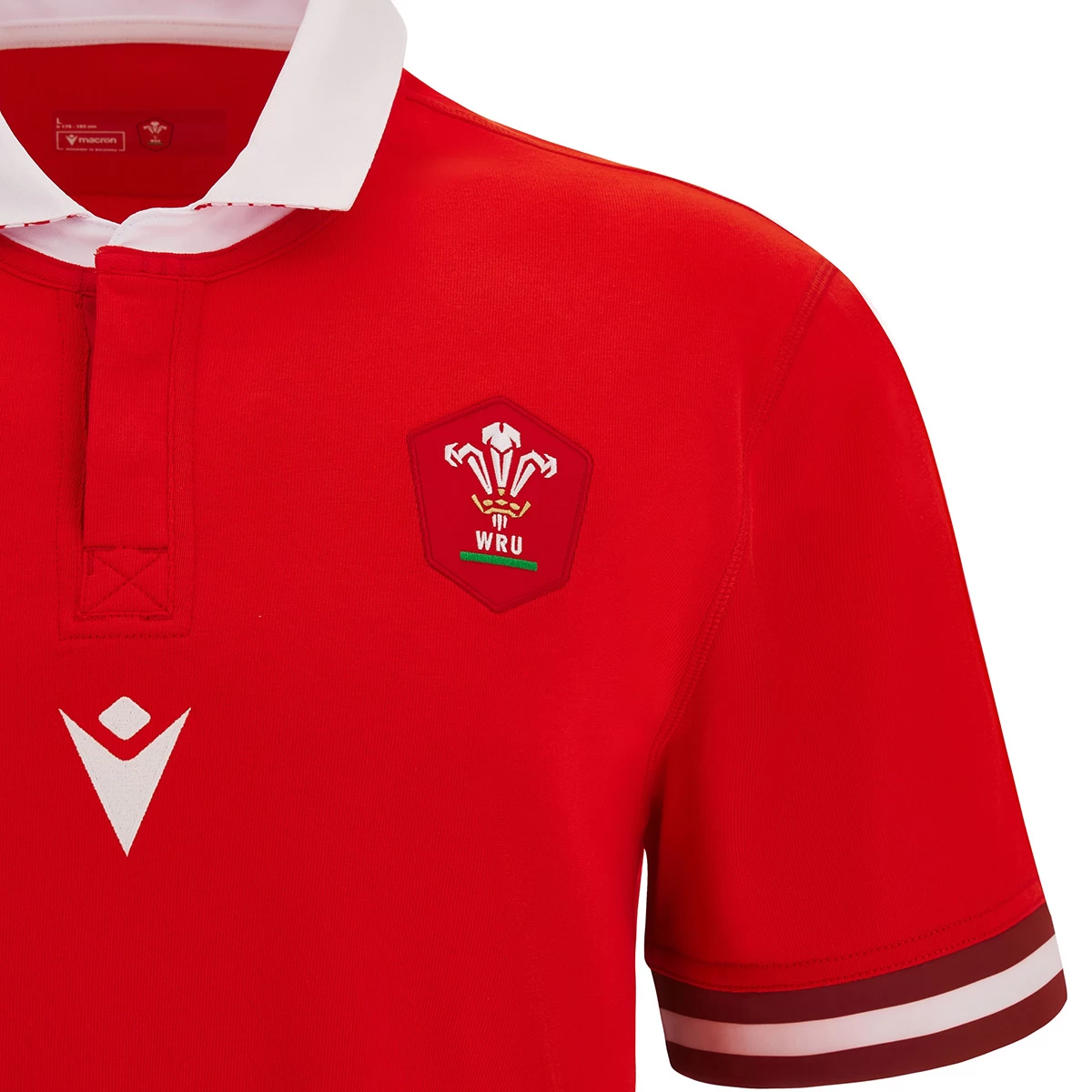 MACRON Wales Mens Rugby World Cup 2023 Classic Home Shirt -Short Sleeve 5 MACRON Wales Mens Rugby World Cup 2023 Classic Home Shirt -Short Sleeve - Image 3