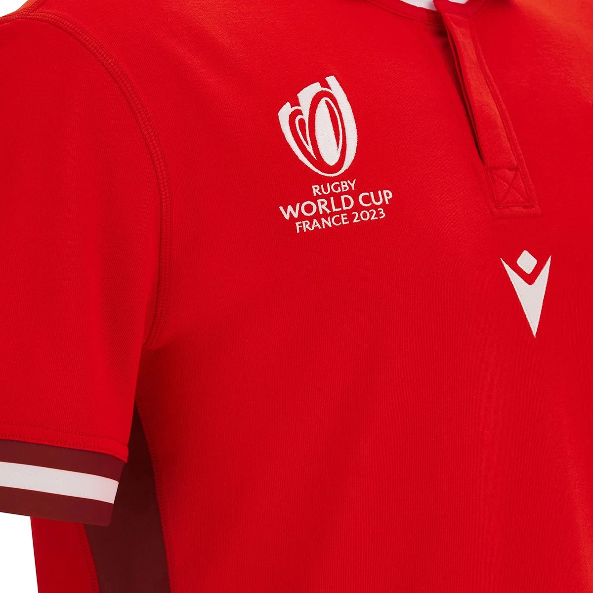 MACRON Wales Mens Rugby World Cup 2023 Classic Home Shirt -Short Sleeve 7 MACRON Wales Mens Rugby World Cup 2023 Classic Home Shirt -Short Sleeve - Image 5