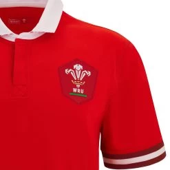 MACRON Wales Mens Classic Home Rugby Shirt - Short Sleeve 2024 -Rugby Apparel 58569144 03