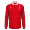 MACRON Wales Mens Classic Home Rugby Shirt - Long Sleeve 2024 -Rugby Apparel 58569146