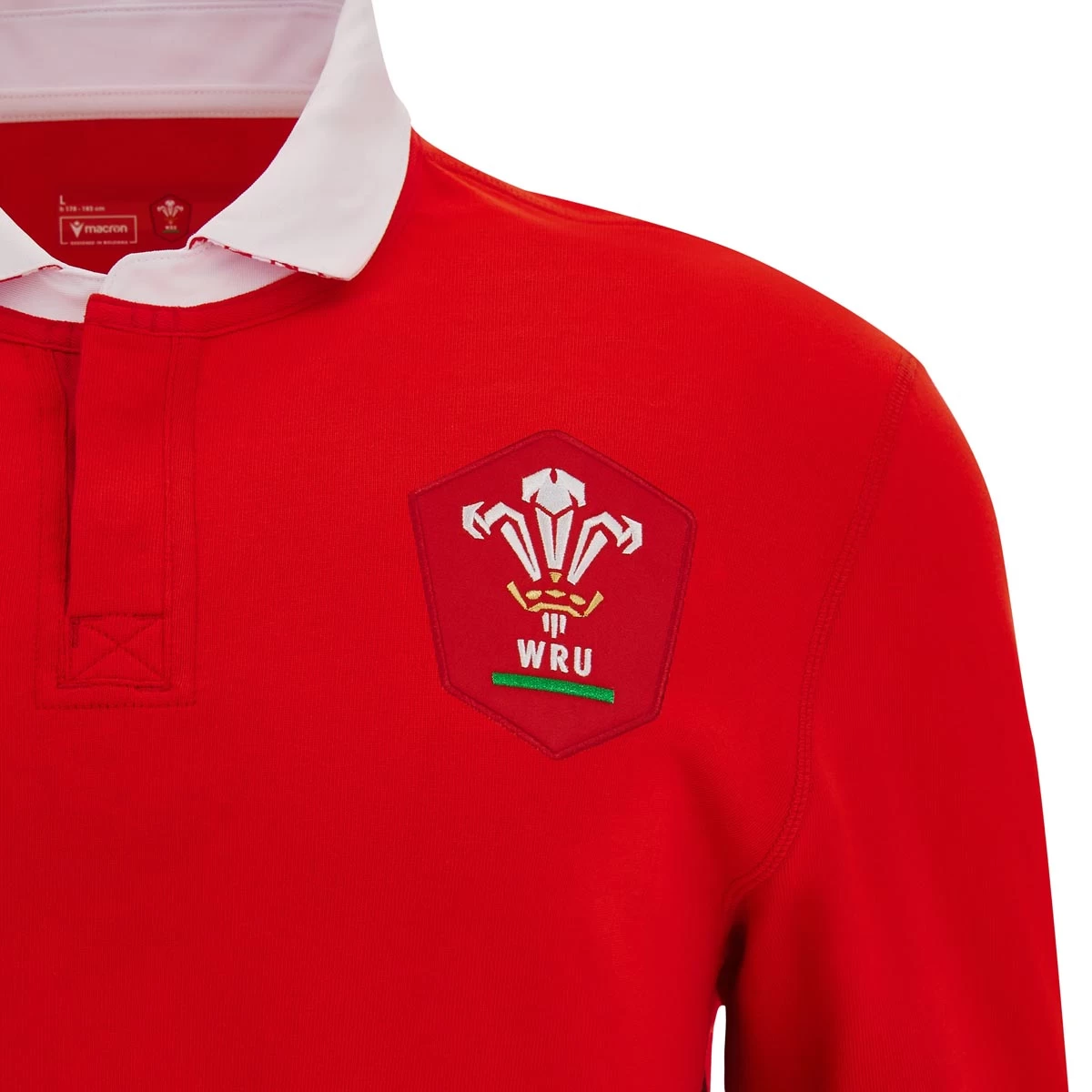 MACRON Wales Mens Classic Home Rugby Shirt - Long Sleeve 2024 5 MACRON Wales Mens Classic Home Rugby Shirt - Long Sleeve 2024 - Image 3