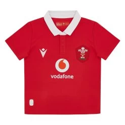 MACRON Wales Toddlers Home Rugby Shirt - Short Sleeve 2024