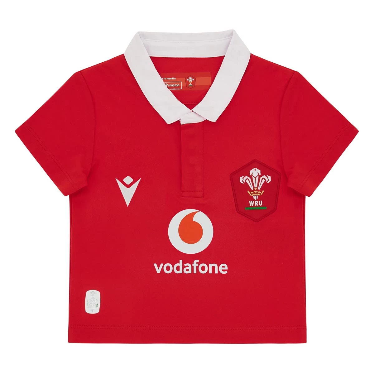 MACRON Wales Babies Home Rugby Shirt - Short Sleeve 2024 3 MACRON Wales Babies Home Rugby Shirt - Short Sleeve 2024