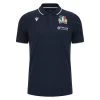 MACRON Italy Mens Travel Polo Shirt - Navy 2024 -Rugby Apparel 58571544
