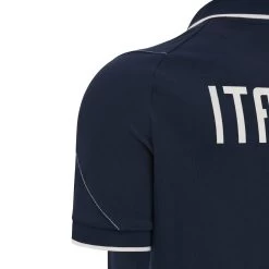 MACRON Italy Mens Travel Polo Shirt - Navy 2024 -Rugby Apparel 58571544 04