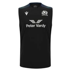 MACRON Scotland Mens Training Gym Vest - Black 2024