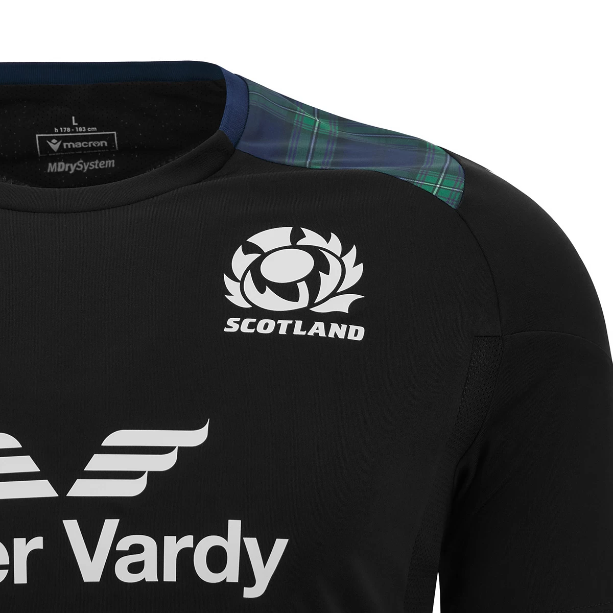 MACRON Scotland Mens Training Gym T-Shirt - Black 2024 5 MACRON Scotland Mens Training Gym T-Shirt - Black 2024 - Image 3