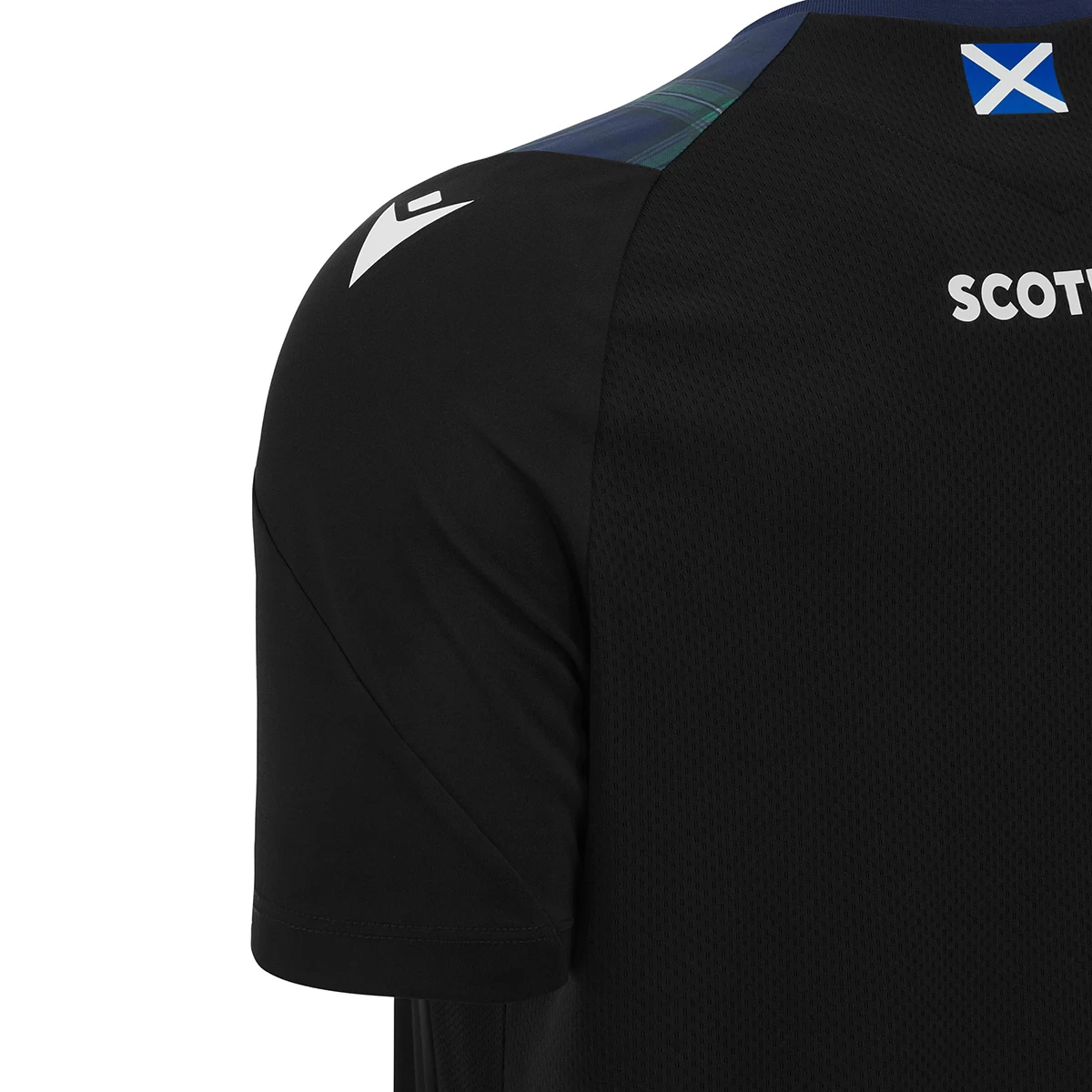 MACRON Scotland Mens Training Gym T-Shirt - Black 2024 6 MACRON Scotland Mens Training Gym T-Shirt - Black 2024 - Image 4