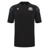 MACRON Scotland Mens Travel Polycotton T-Shirt - Black 2024 -Rugby Apparel 58575039