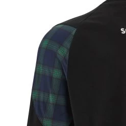 MACRON Scotland Mens Travel Polycotton T-Shirt - Black 2024 -Rugby Apparel 58575039 05