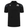 MACRON Scotland Mens Travel Poly Polo Shirt - Black 2024 -Rugby Apparel 58575045
