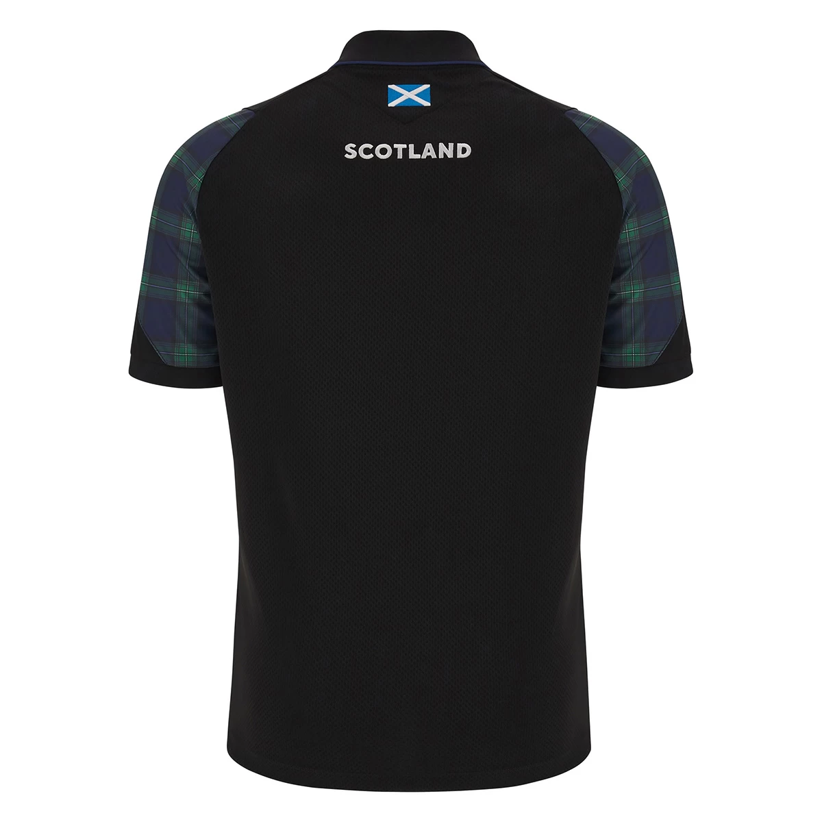 MACRON Scotland Mens Travel Poly Polo Shirt - Black 2024 4 MACRON Scotland Mens Travel Poly Polo Shirt - Black 2024 - Image 2