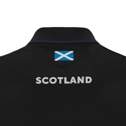 MACRON Scotland Mens Travel Poly Polo Shirt - Black 2024 10 MACRON Scotland Mens Travel Poly Polo Shirt - Black 2024 -Rugby Apparel 58575045 04