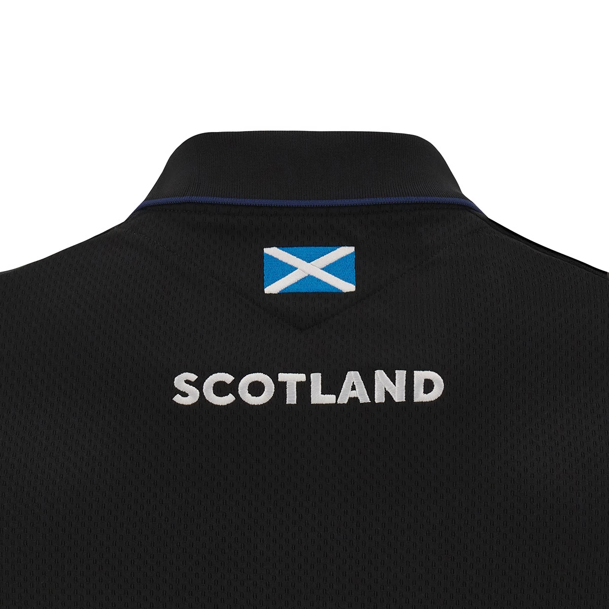 MACRON Scotland Mens Travel Poly Polo Shirt - Black 2024 6 MACRON Scotland Mens Travel Poly Polo Shirt - Black 2024 - Image 4