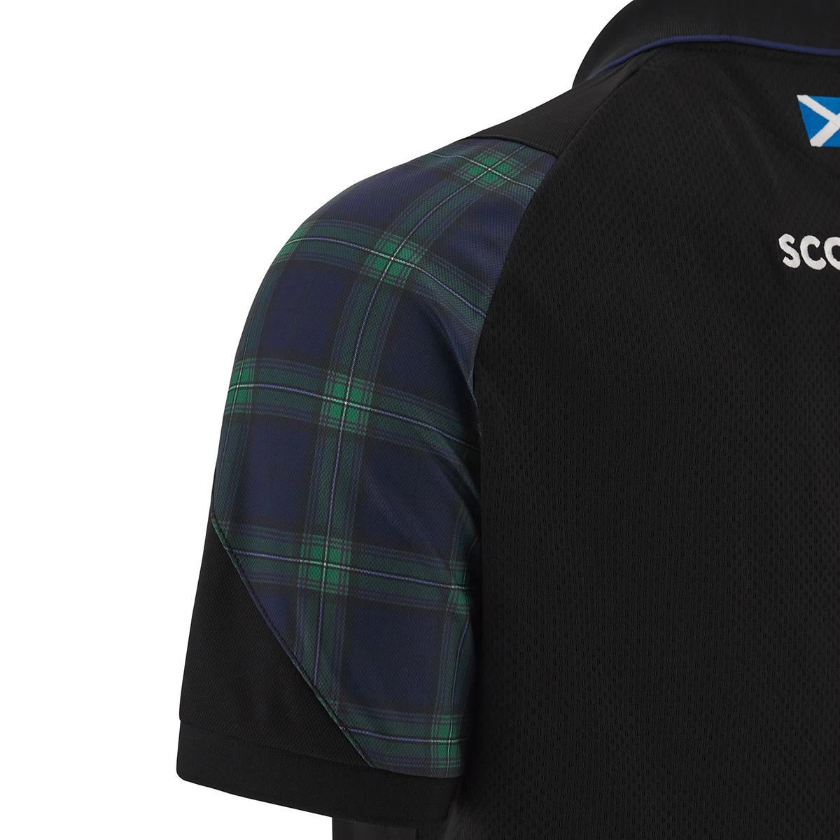 MACRON Scotland Mens Travel Poly Polo Shirt - Black 2024 7 MACRON Scotland Mens Travel Poly Polo Shirt - Black 2024 - Image 5