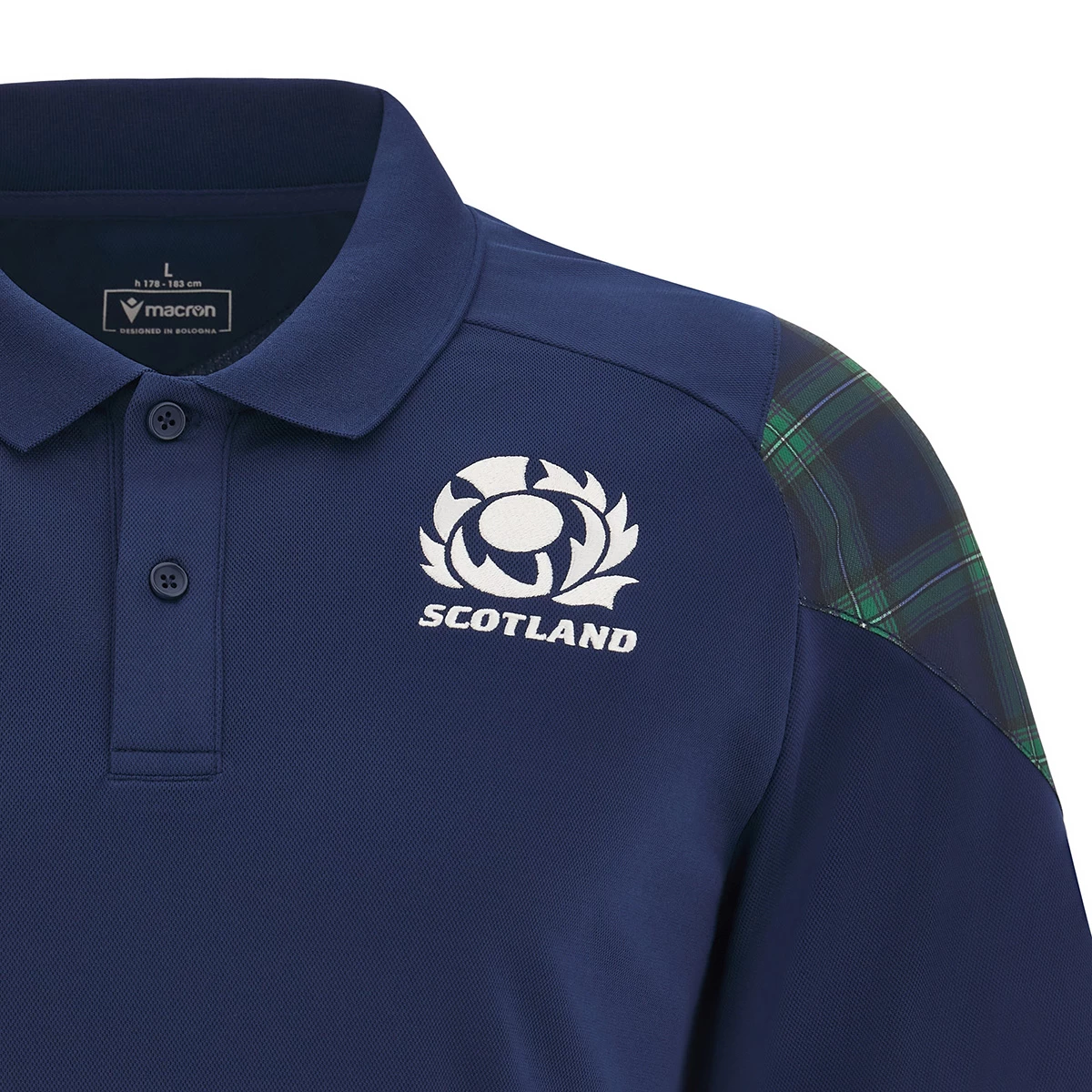 MACRON Scotland Mens Travel Poly Polo Shirt - Blurple 2024 5 MACRON Scotland Mens Travel Poly Polo Shirt - Blurple 2024 - Image 3
