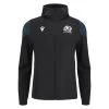 MACRON Scotland Mens Travel Full Zip Hoodie - Black 2024 -Rugby Apparel 58575049