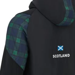 MACRON Scotland Mens Travel Full Zip Hoodie - Black 2024 -Rugby Apparel 58575049 04