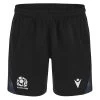 MACRON Scotland Mens Travel Cotton Shorts - Black 2024 -Rugby Apparel 58575058