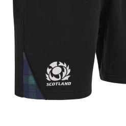MACRON Scotland Mens Travel Cotton Shorts - Black 2024 -Rugby Apparel 58575058 03