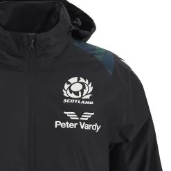 MACRON Scotland Mens Waterproof Jacket - Black 2024 -Rugby Apparel 58575059 03