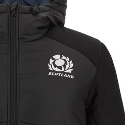 MACRON Scotland Mens Bomber Jacket - Black 2024 -Rugby Apparel 58575065 03