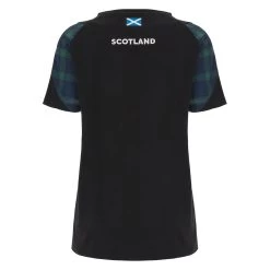 MACRON Scotland Womens Travel Polycotton T-Shirt - Black 2024 -Rugby Apparel 58575068 02