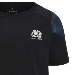 MACRON Scotland Womens Travel Polycotton T-Shirt - Black 2024 -Rugby Apparel 58575068 03