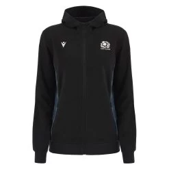 MACRON Scotland Womens Travel Full Zip Hoodie - Black 2024