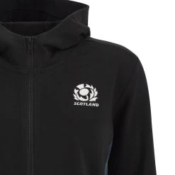 MACRON Scotland Womens Travel Full Zip Hoodie - Black 2024 -Rugby Apparel 58575070 03