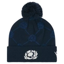 MACRON Scotland Adults Thistle Pom Pom Beanie - Navy 2024