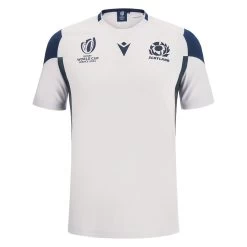 MACRON Scotland Mens Rugby World Cup 2023 Training T-Shirt - White