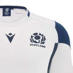 MACRON Scotland Mens Rugby World Cup 2023 Training T-Shirt - White -Rugby Apparel 58575119 03