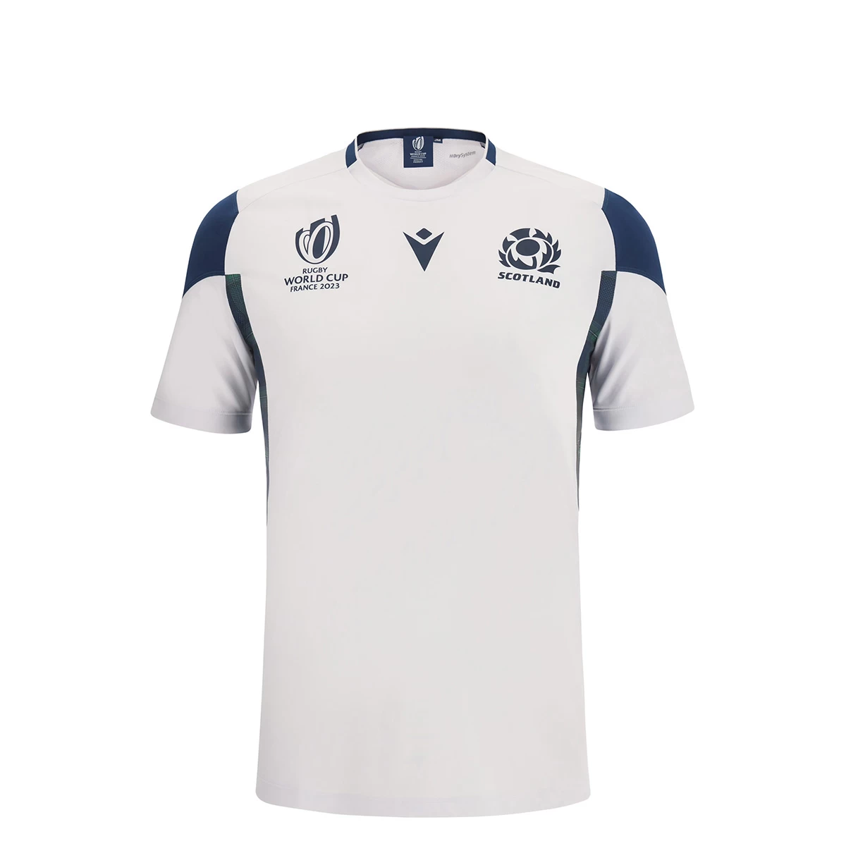 MACRON Scotland Kids Rugby World Cup 2023 Training T-Shirt - White 3 MACRON Scotland Kids Rugby World Cup 2023 Training T-Shirt - White