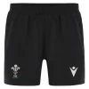 MACRON Wales Mens Training Shorts - Black 2024 -Rugby Apparel 58575180
