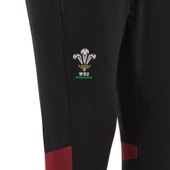 MACRON Wales Mens Training Fitted Track Pants - Black 2024 9 MACRON Wales Mens Training Fitted Track Pants - Black 2024 -Rugby Apparel 58575199 03