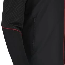 MACRON Wales Mens Travel Full Zip Hoodie - Black 2024 -Rugby Apparel 58575203 04