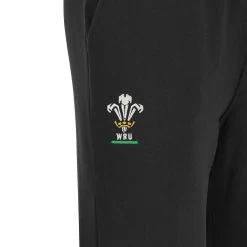 MACRON Wales Mens Travel Brushed Cotton Pants - Black 2024 -Rugby Apparel 58575209 03