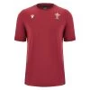 MACRON Wales Mens Travel Cotton T-Shirt - Cardinal Red 2024 -Rugby Apparel 58575212