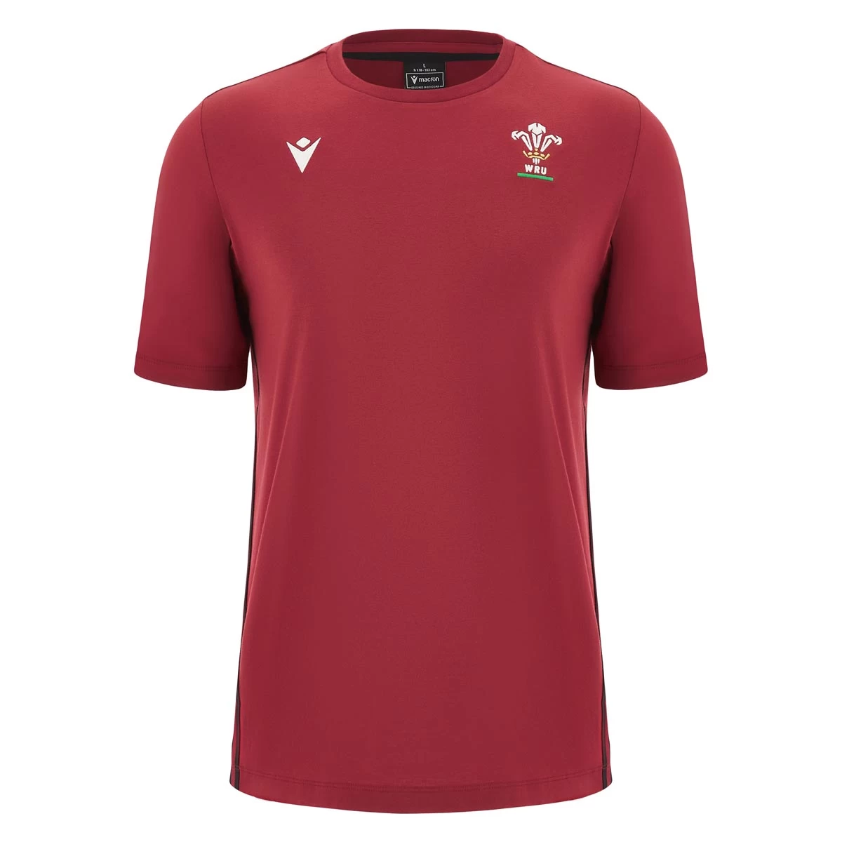 MACRON Wales Mens Travel Cotton T-Shirt - Cardinal Red 2024 3 MACRON Wales Mens Travel Cotton T-Shirt - Cardinal Red 2024