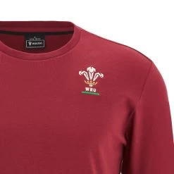 MACRON Wales Mens Travel Cotton T-Shirt - Cardinal Red 2024 8 MACRON Wales Mens Travel Cotton T-Shirt - Cardinal Red 2024 -Rugby Apparel 58575212 03