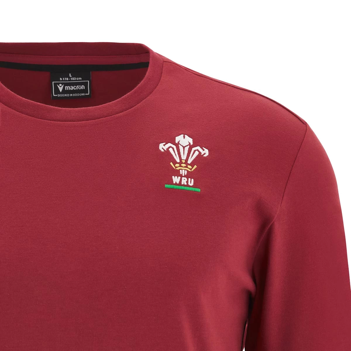 MACRON Wales Mens Travel Cotton T-Shirt - Cardinal Red 2024 5 MACRON Wales Mens Travel Cotton T-Shirt - Cardinal Red 2024 - Image 3