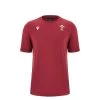 MACRON Wales Kids Travel Cotton T-Shirt - Cardinal Red 2024 -Rugby Apparel 58575213