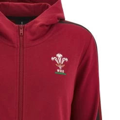 MACRON Wales Womens Full Zip Hoodie - Cardinal Red 2024 9 MACRON Wales Womens Full Zip Hoodie - Cardinal Red 2024 -Rugby Apparel 58575218 03