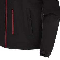 MACRON Wales Mens Softshell Jacket - Black 2024 -Rugby Apparel 58575220 04