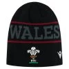 MACRON Wales Adults Beanie - Black 2024 -Rugby Apparel 58575233